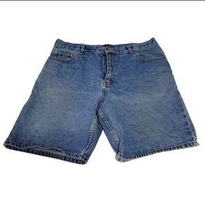 Route 66  Men's Size 38  5 Pocket Denim Blue Jean Shorts Relaxed Fit Flat Front